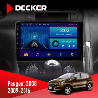 Штатна магнітола Peugeot (3008) 2009-2016 Decker D9-006 4x64, 4G