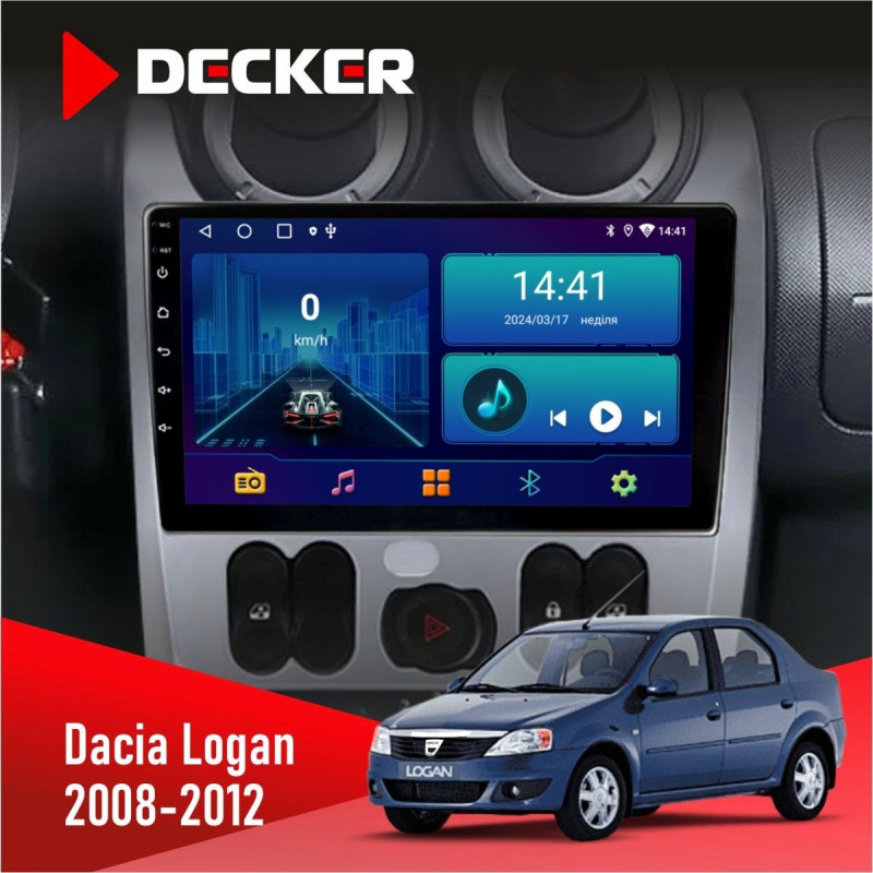 Штатна магнітола Renault Logan 2009-2013 Decker D9-006 4x64, 4G