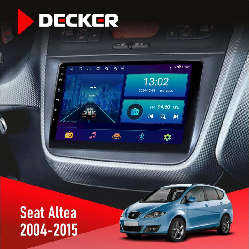 Штатна магнітола Seat Altea 2004-2015 Decker D9-006 4x64, 4G