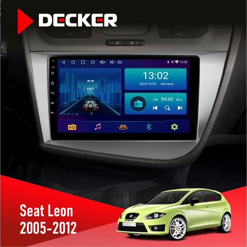 Штатна магнітола Seat Leon 2005-2015 Decker D9-006 4x64, 4G