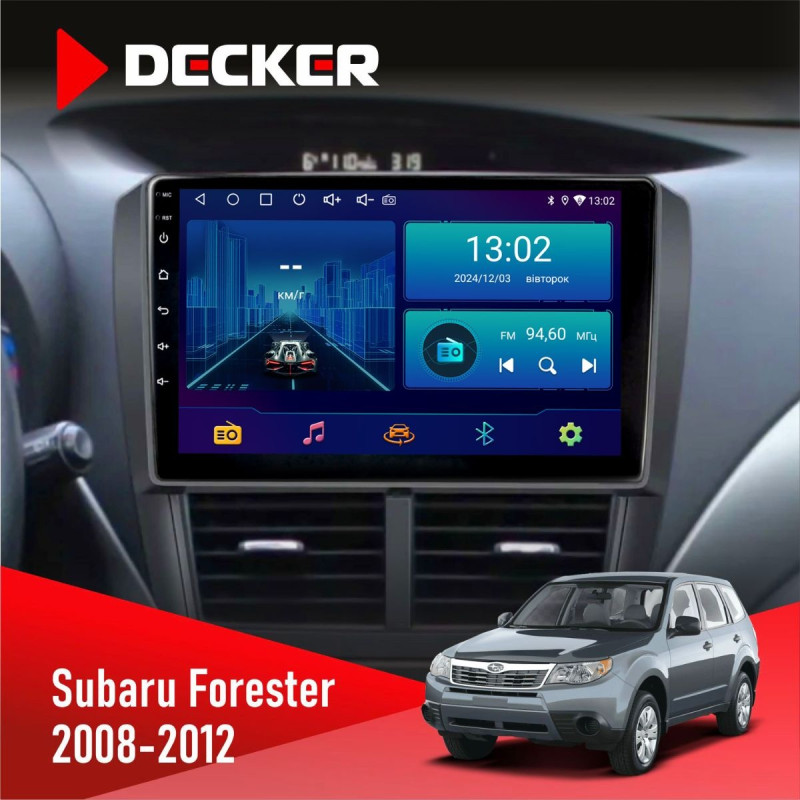 Штатна магнітола Subaru Forester 2008-2012 Decker D9-006 4x64, 4G
