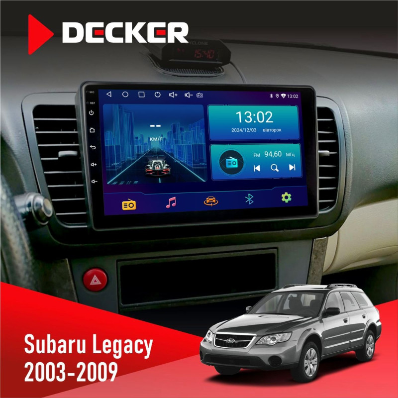 Штатна магнітола Subaru Legacy 2003-2009 Decker D9-006 4x64, 4G