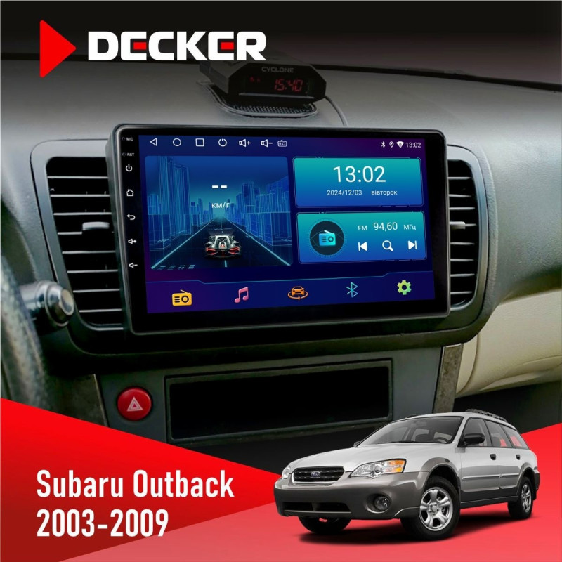 Штатна магнітола Subaru Outback 2003-2009 Decker D9-006 4x64, 4G