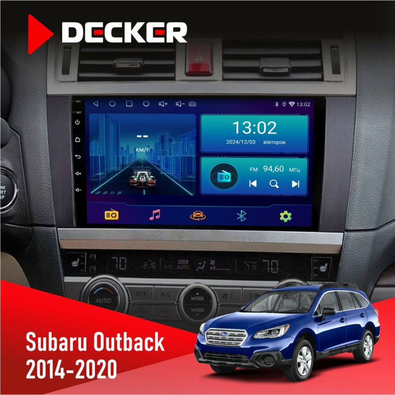 Штатна магнітола Subaru Outback 2014-2020 Decker D9-006 4x64, 4G
