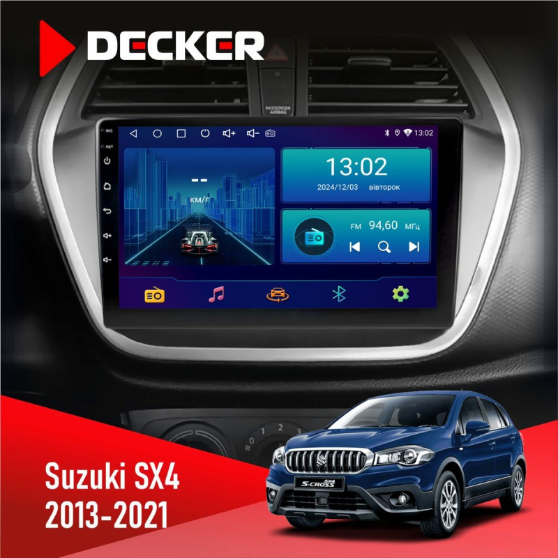 Штатна магнітола Suzuki SX4 2013-2021 Decker D9-006 4x64, 4G