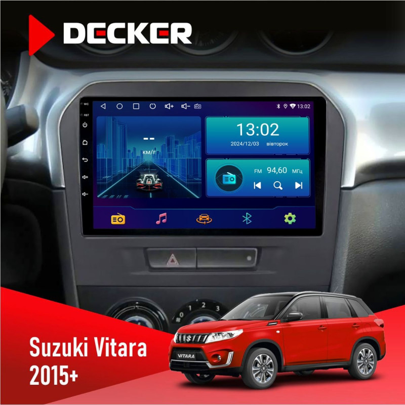 Штатна магнітола Suzuki Vitara 2015+ Decker D9-006 4x64, 4G