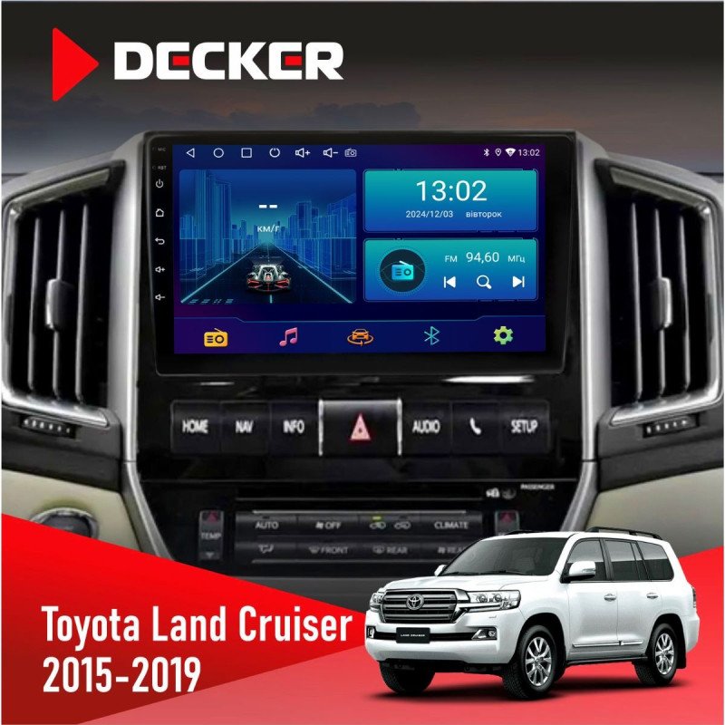 Штатна магнітола Toyota Land Cruiser (200) 2015-2019 Decker D9-006 4x64, 4G