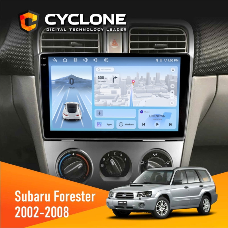 Штатна магнітола Subaru Forester 2002-2008 Cyclone C9-012 4x64, DSP, 4G