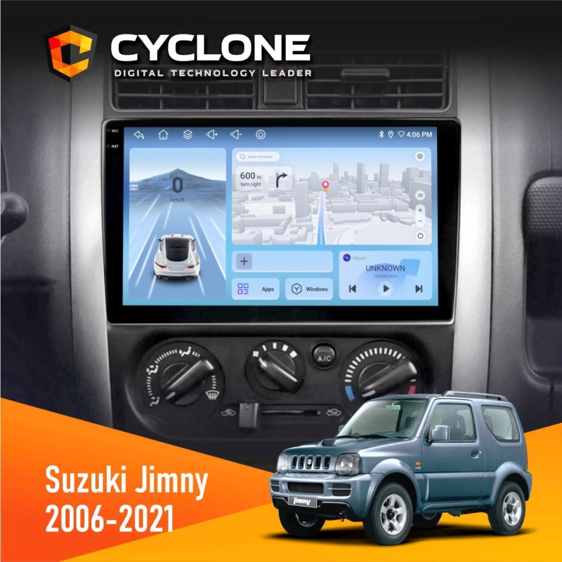 Штатна магнітола Suzuki Jimny 2006-2021 Cyclone C9-012 4x64, DSP, 4G