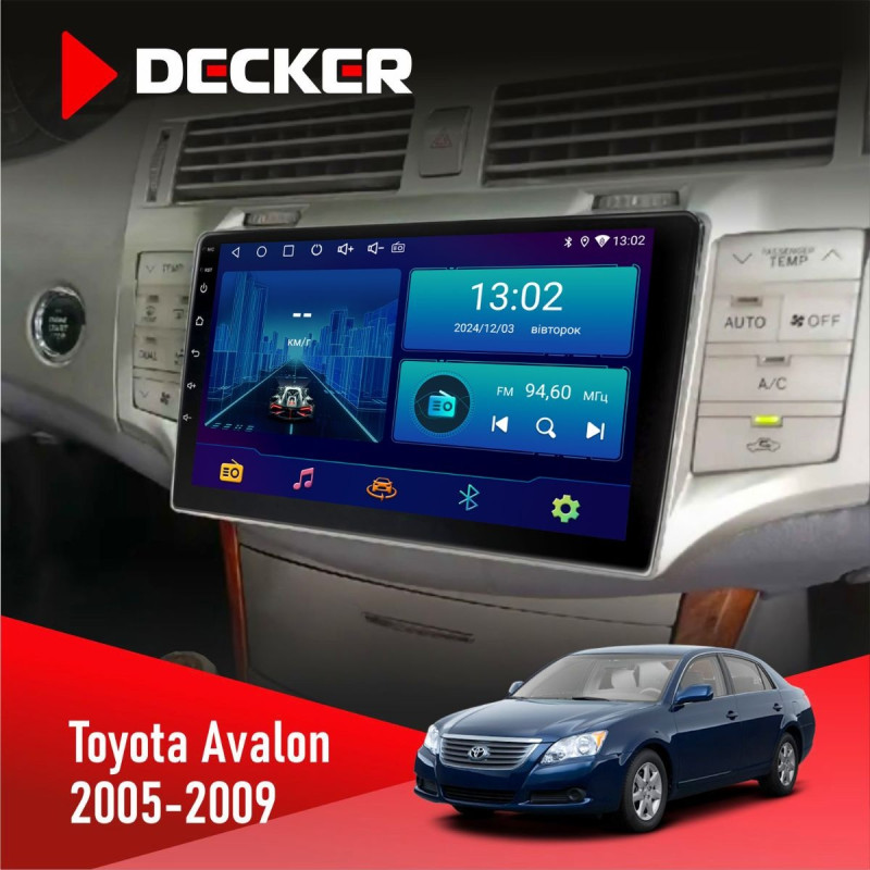 Штатна магнітола Toyota Avalon 2005-2009 Decker D9-006 4x64, 4G