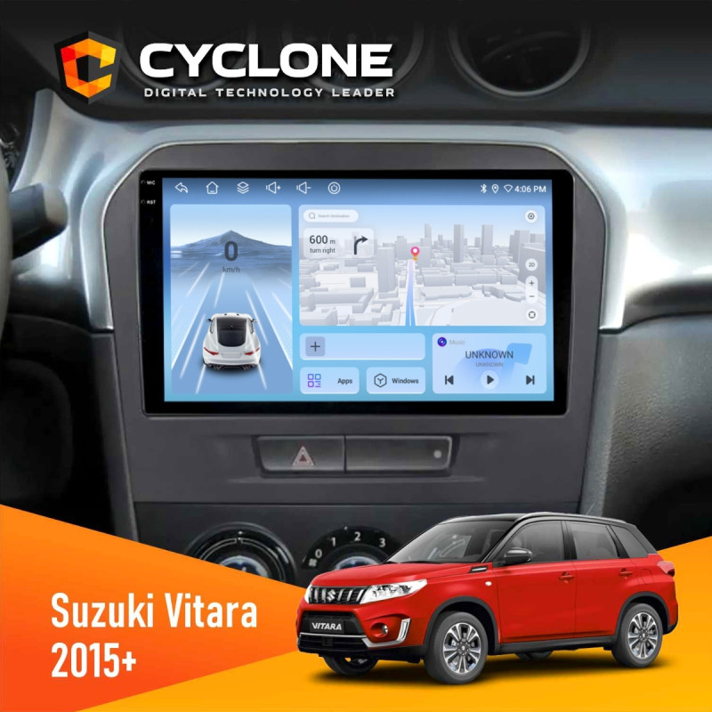 Штатна магнітола Suzuki Vitara 2015+ Cyclone C9-012 4x64, DSP, 4G