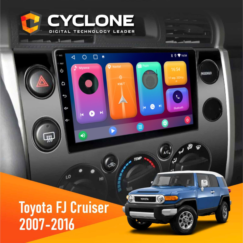 Штатна магнітола Toyota FJ Cruiser 2007-2016 Cyclone C9-001 2x32 CPL