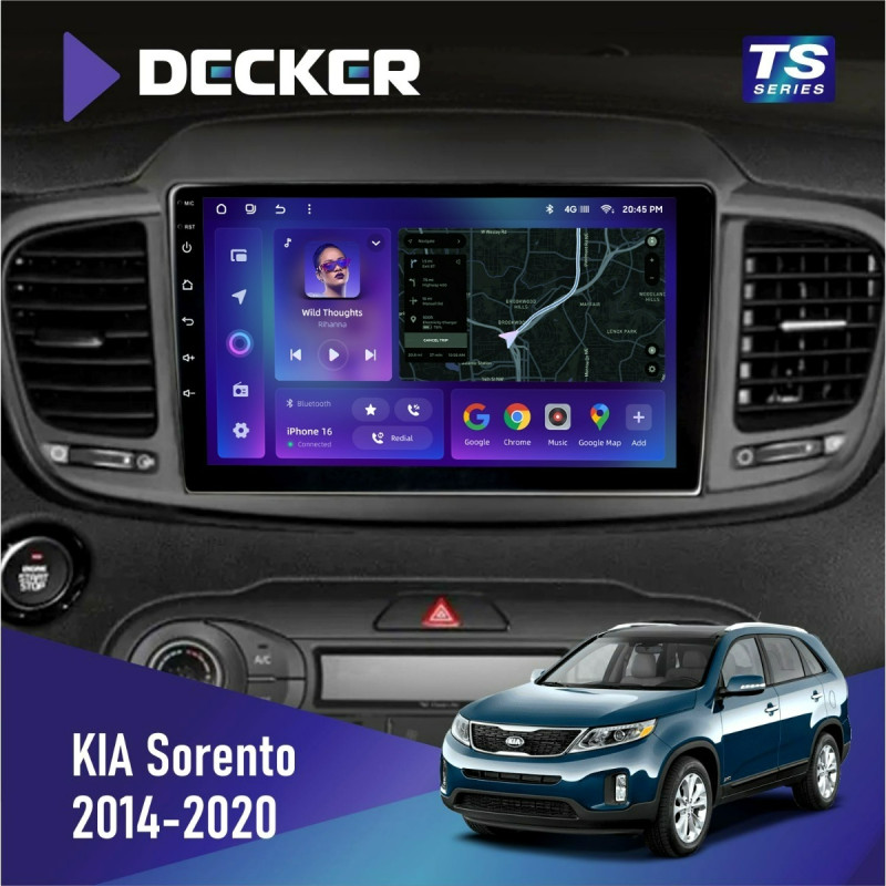 Штатна магнітола KIA Sorento 2014-2020 Cyclone C10-013 4x64 DSP 4G