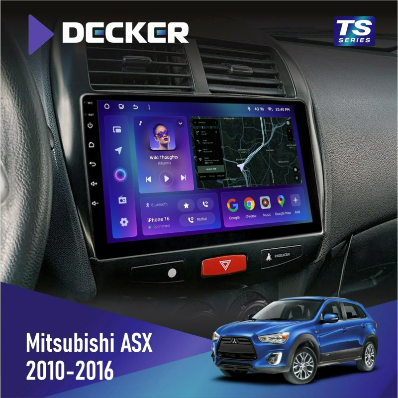 Штатна магнітола Mitsubishi ASX 2010-2016 Cyclone C10-013 4x64 DSP 4G