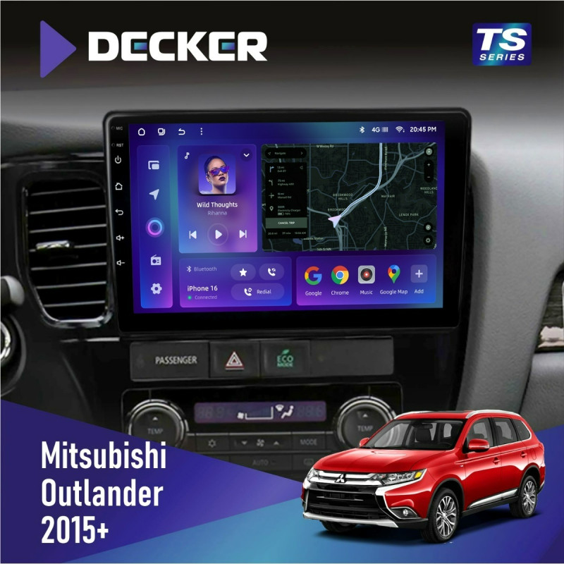 Штатна магнітола Mitsubishi Outlander 2015  Cyclone C10-013 4x64 DSP 4G