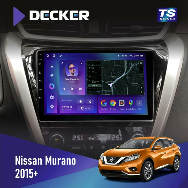 Штатна магнітола Nissana Murano 2015  Cyclone C10-013 4x64 DSP 4G