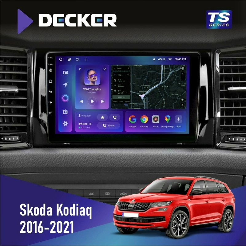 Штатна магнітола Skoda Kodiaq 2016-2021 Cyclone C10-013 4x64 DSP 4G