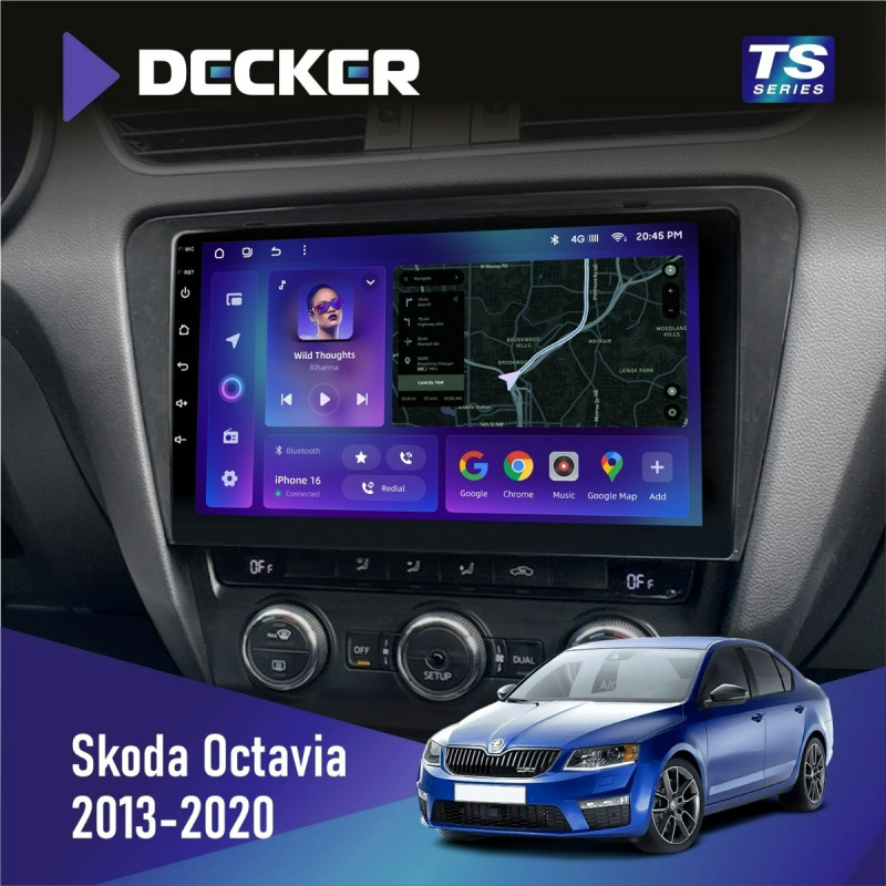 Штатна магнітола Skoda Octavia A7 2013-2020 Cyclone C10-013 4x64 DSP 4G