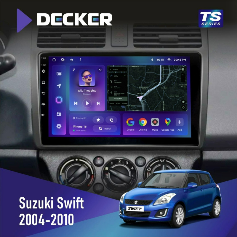 Штатна магнітола Suzuki Swift 2004-2010 Cyclone C10-013 4x64 DSP 4G