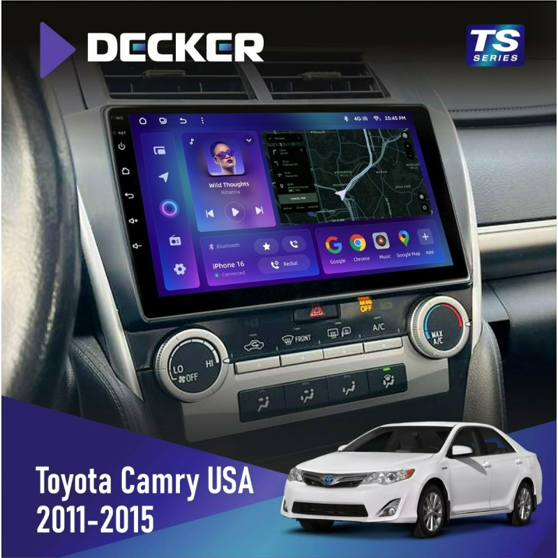 Штатна магнітола Toyota Camry 2011-2015 USA Cyclone C10-013 4x64 DSP 4G