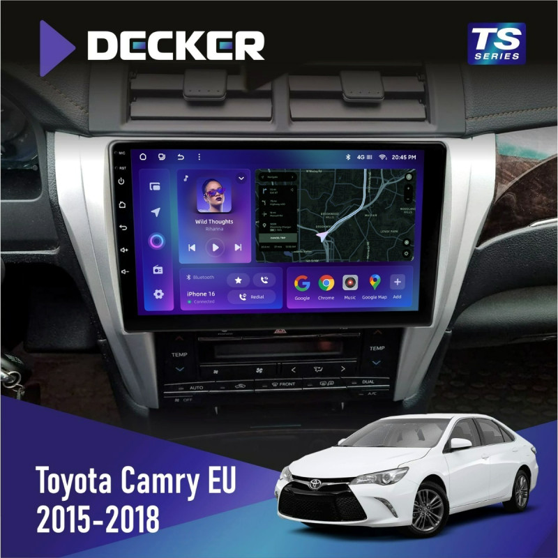 Штатна магнітола Toyota Camry 2015-2018 Cyclone C10-013 4x64 DSP 4G