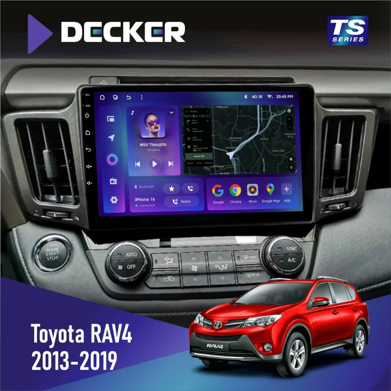 Штатна магнітола Toyota RAV4 2013-2019 Cyclone C10-013 4x64 DSP 4G