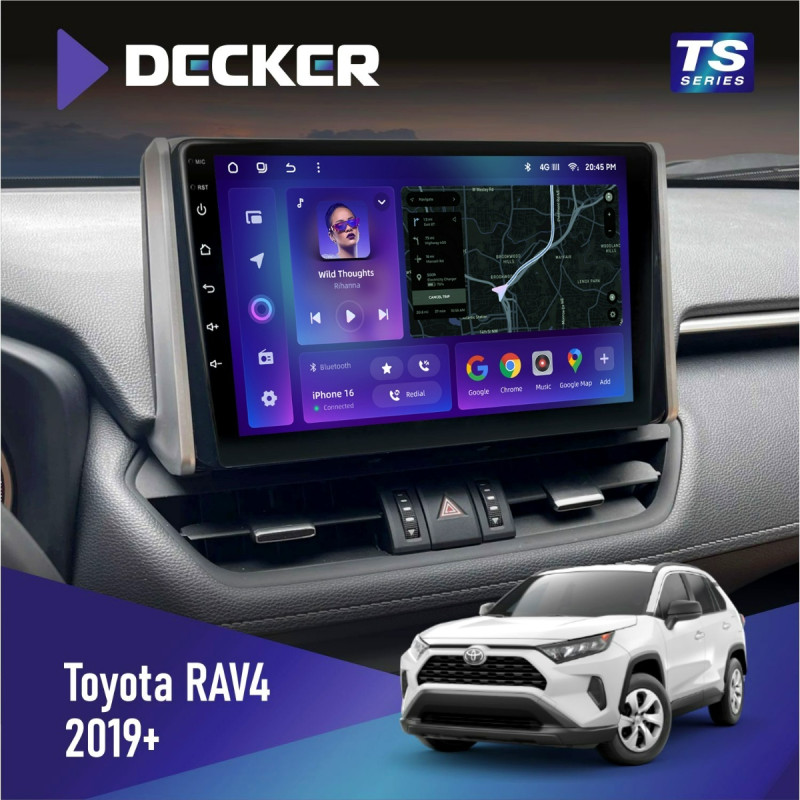 Штатна магнітола Toyota RAV4 2019  Cyclone C10-013 4x64 DSP 4G