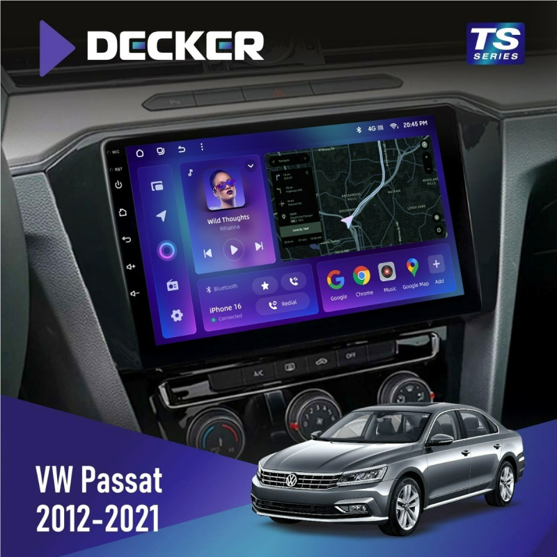 Штатна магнітола Volkswagen Passat 2012-2021 Cyclone C10-013 4x64 DSP 4G