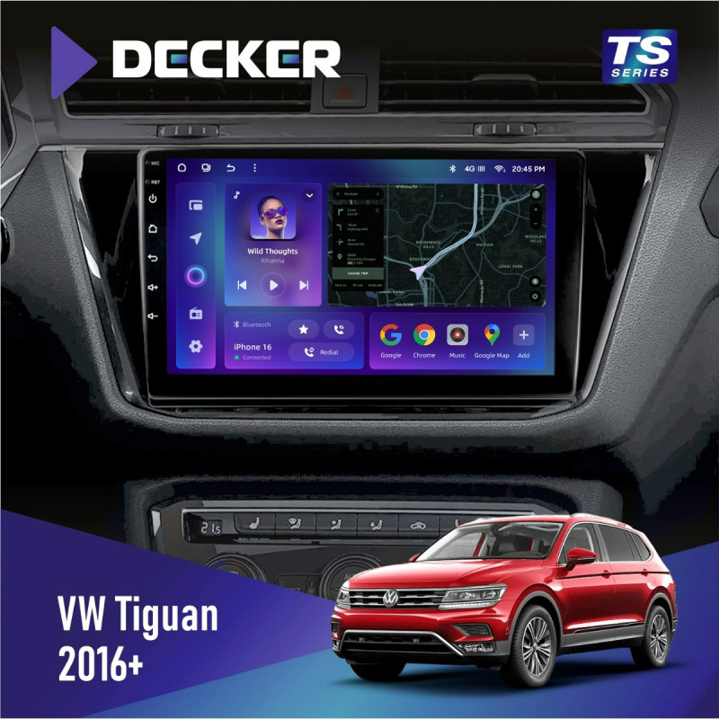 Штатна магнітола Volkswagen Tiguan 2016  Cyclone C10-013 4x64 DSP 4G