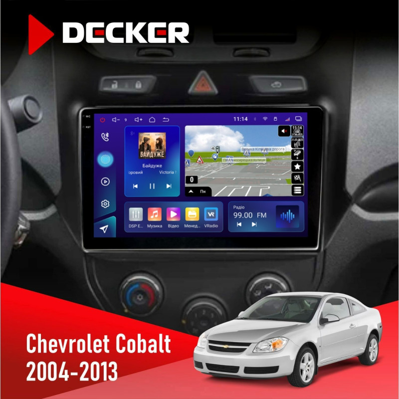 Штатна магнітола Chevrolet Cobalt 2004-2013 Decker D9-009 4x64, DSP, 4G, 2k