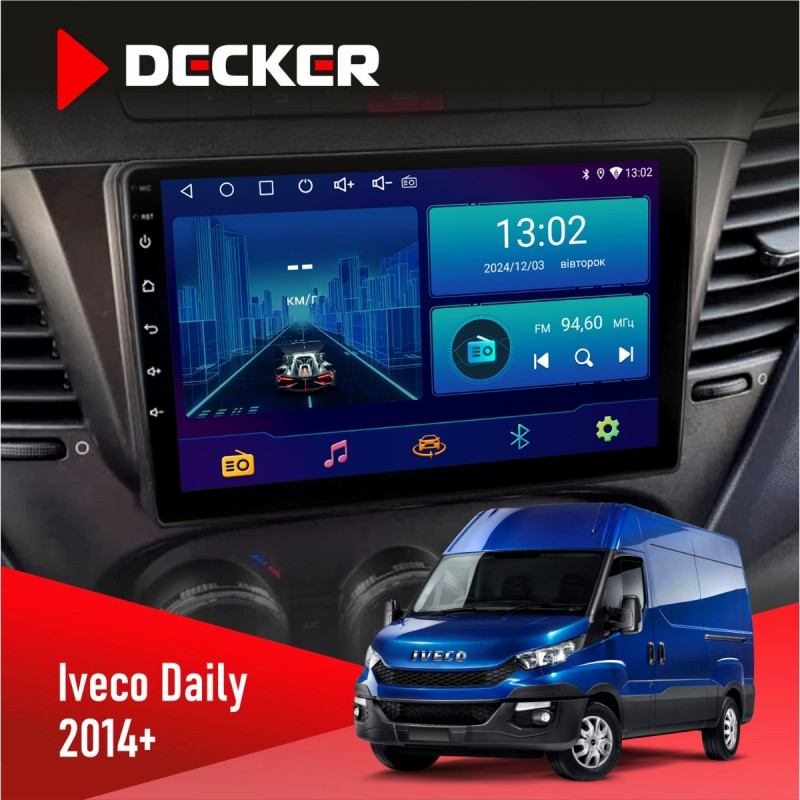 Штатна магнітола Iveco Daily 2014+ Decker D9-006 4x64, 4G