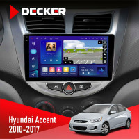 Штатна магнітола Hyundai Accent 2010-2017 Decker D9-009 4x64, DSP, 4G, 2k