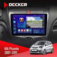 Штатна магнітола KIA Picanto 2007-2011 Decker D9-009 4x64, DSP, 4G, 2k