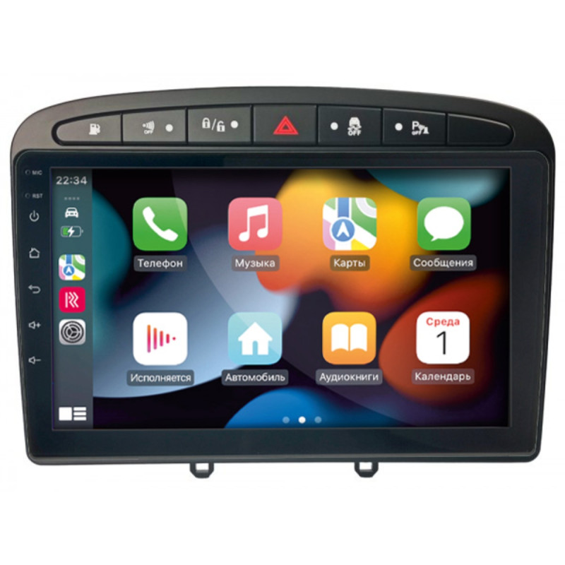 Штатна магнітола Peugeot 308 2007-2013 Black Decker D9-009 4x64, DSP, 4G, 2k