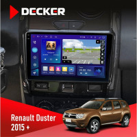 Штатна магнітола Renault Duster 2015-2022 Decker D9-009 4x64, DSP, 4G, 2k