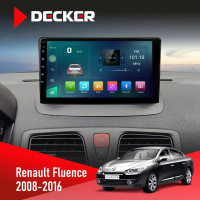 Штатна магнітола Renault Fluence 2009-2017 Decker D9-009 4x64, DSP, 4G, 2k