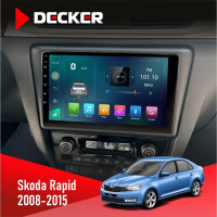 Штатна магнітола Skoda Rapid 2013-2018 Decker D9-009 4x64, DSP, 4G, 2k