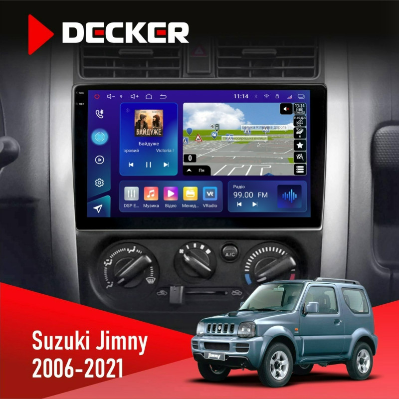 Штатна магнітола Suzuki Jimny 2006-2021 Decker D9-009 4x64, DSP, 4G, 2k