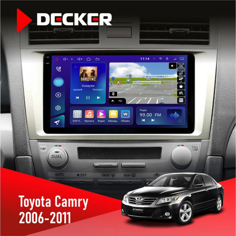 Штатна магнітола Toyota Camry 40 2006-2011 Decker D9-009 4x64, DSP, 4G, 2k