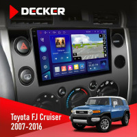 Штатна магнітола Toyota FJ Cruiser 2007-2016 Decker D9-009 4x64, DSP, 4G, 2k
