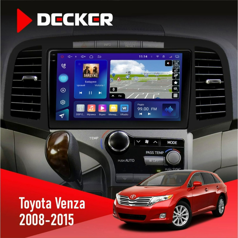 Штатна магнітола Toyota Venza 2008-2015 Decker D9-009 4x64, DSP, 4G, 2k