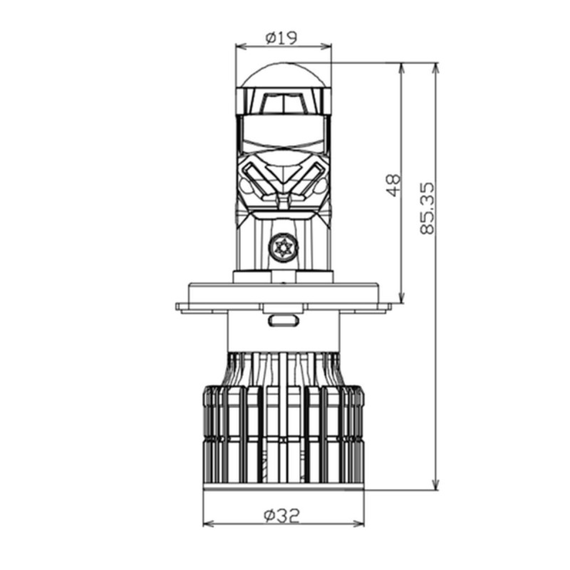 Світлодіодна лампа Decker GL-01 6K H4 H/L