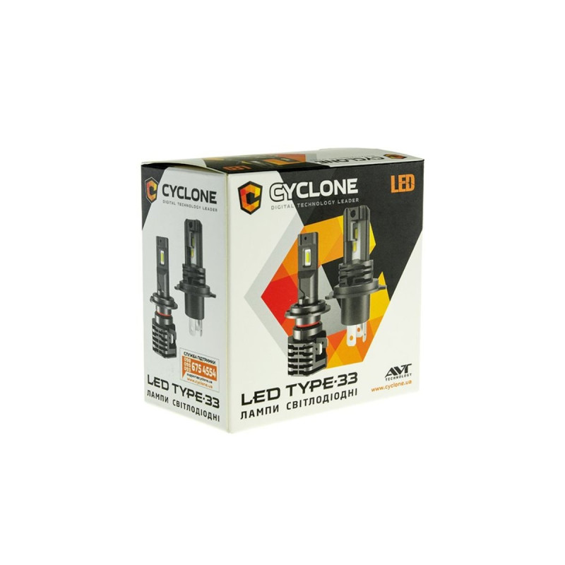 Світлодіодна лампа Cyclone Type-33 H4 H/L 5000K
