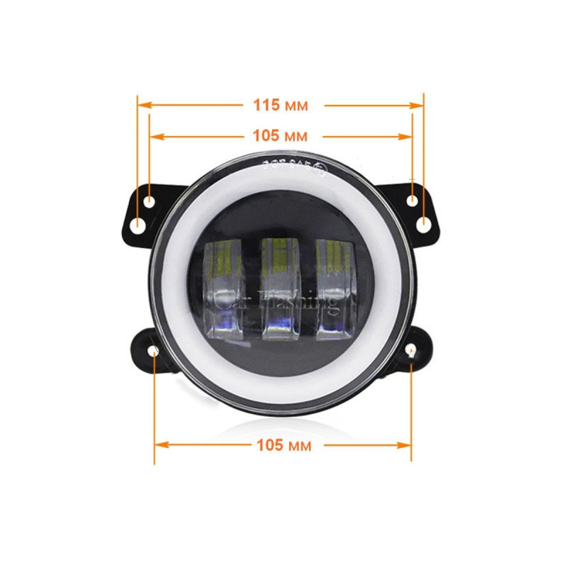 Протитуманна світлодіодна фара FOG-04 45W+DRL 4" 5000K