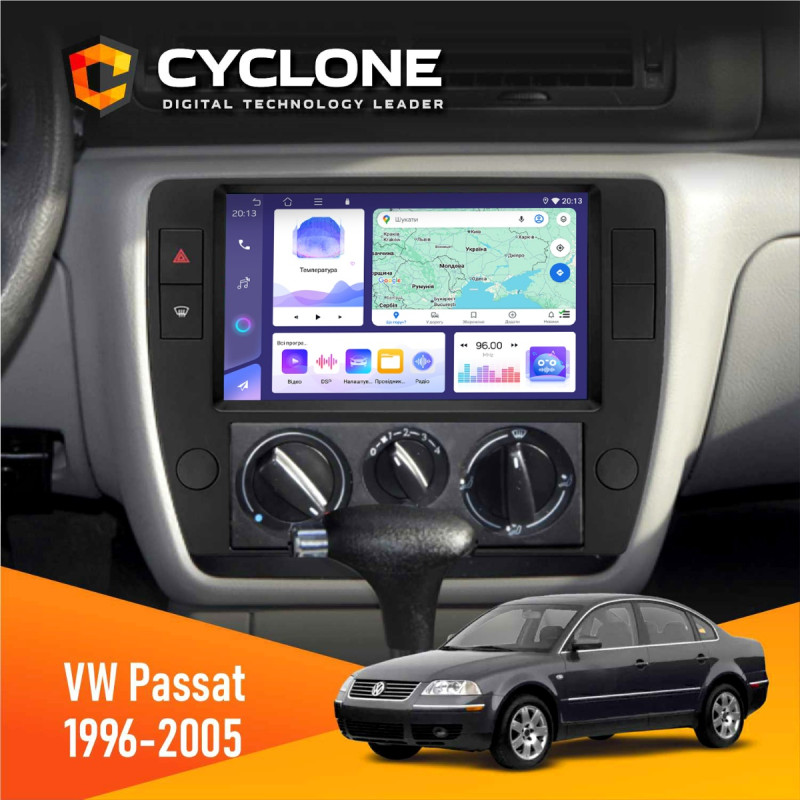 Штатна магнітола Volkswagen Passat 1996-2005 Cyclone C9-011 4x64, DSP