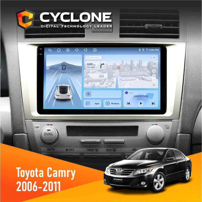 Штатна магнітола Toyota Camry 40 2006-2011 Cyclone C9-012 4x64, DSP, 4G