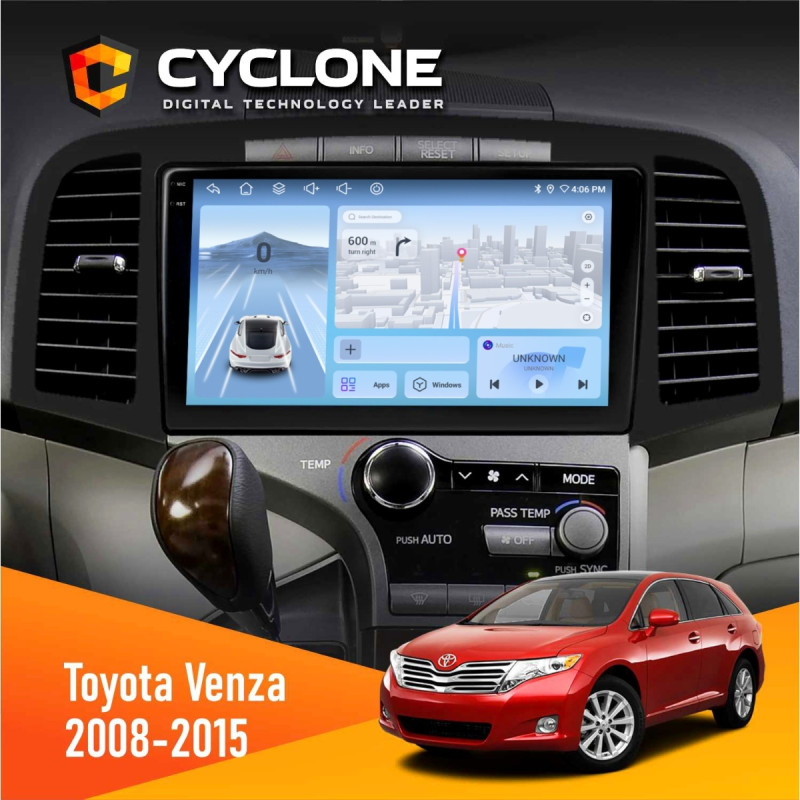 Штатна магнітола Toyota Venza 2008-2015 Cyclone C9-012 4x64, DSP, 4G