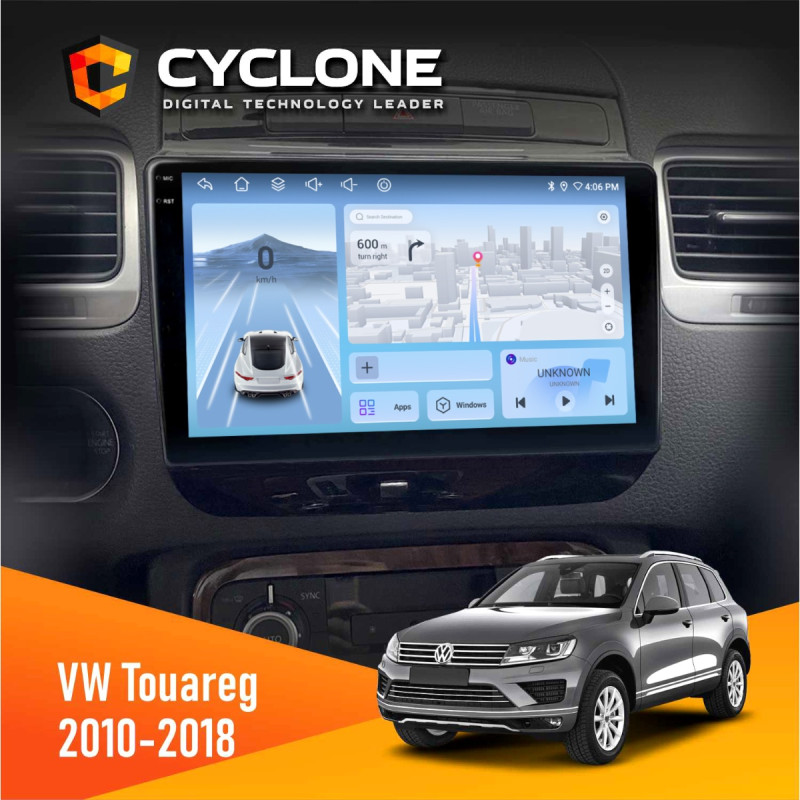 Штатна магнітола Volkswagen Touareg 2010-2018 Cyclone C9-012 4x64, DSP, 4G