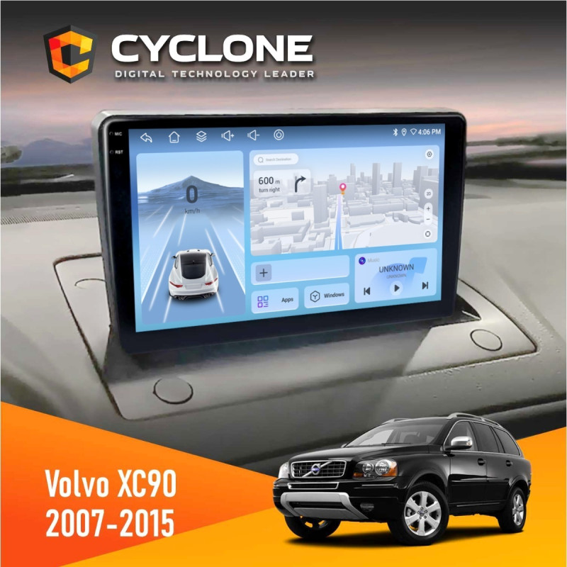 Штатна магнітола Volvo XC90 2007-2015 Cyclone C9-012 4x64, DSP, 4G