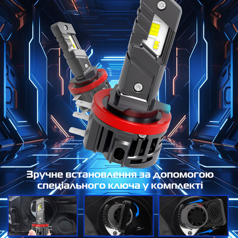 Світлодіодна лампа Cyclone H15 5000K type 44